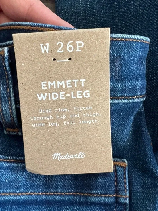 Madewell Emmett Wide Leg Jeans Size 26 P - Picture 7 of 9